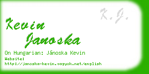 kevin janoska business card